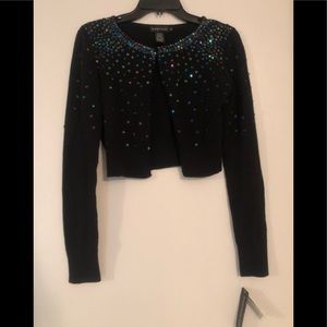 Beaded black cardigan